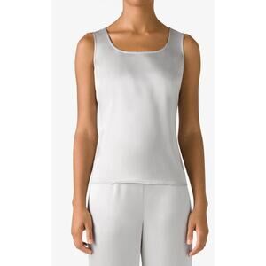 St. John Liquid Satin Shell Tank Champagne Medium M Like New